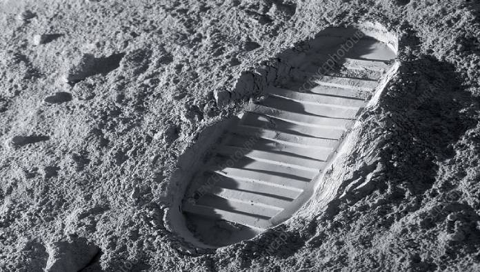 Neil Armstrong Boot Marks On The Moon Surface